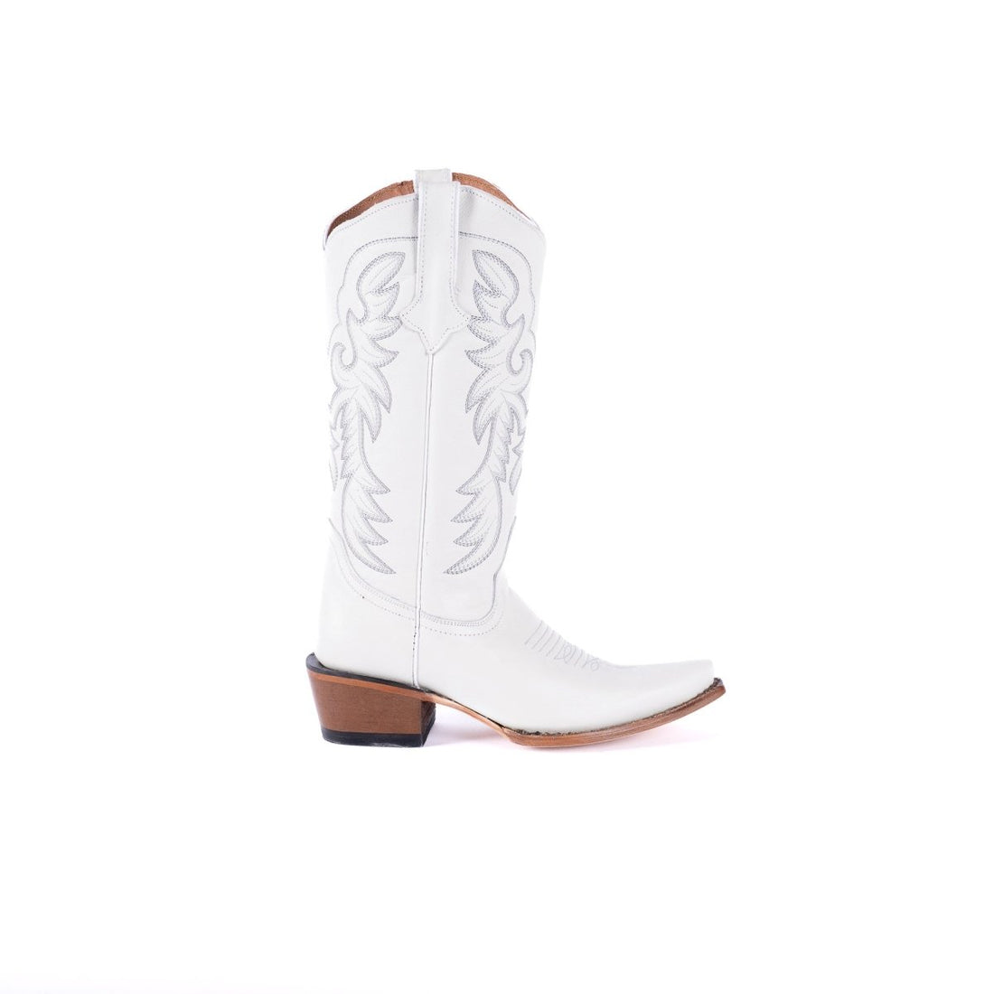 TANNER MARK WOMEN’S Classic White Calf Cowgirl Boots Snip toe - Rancho Sementalvariable