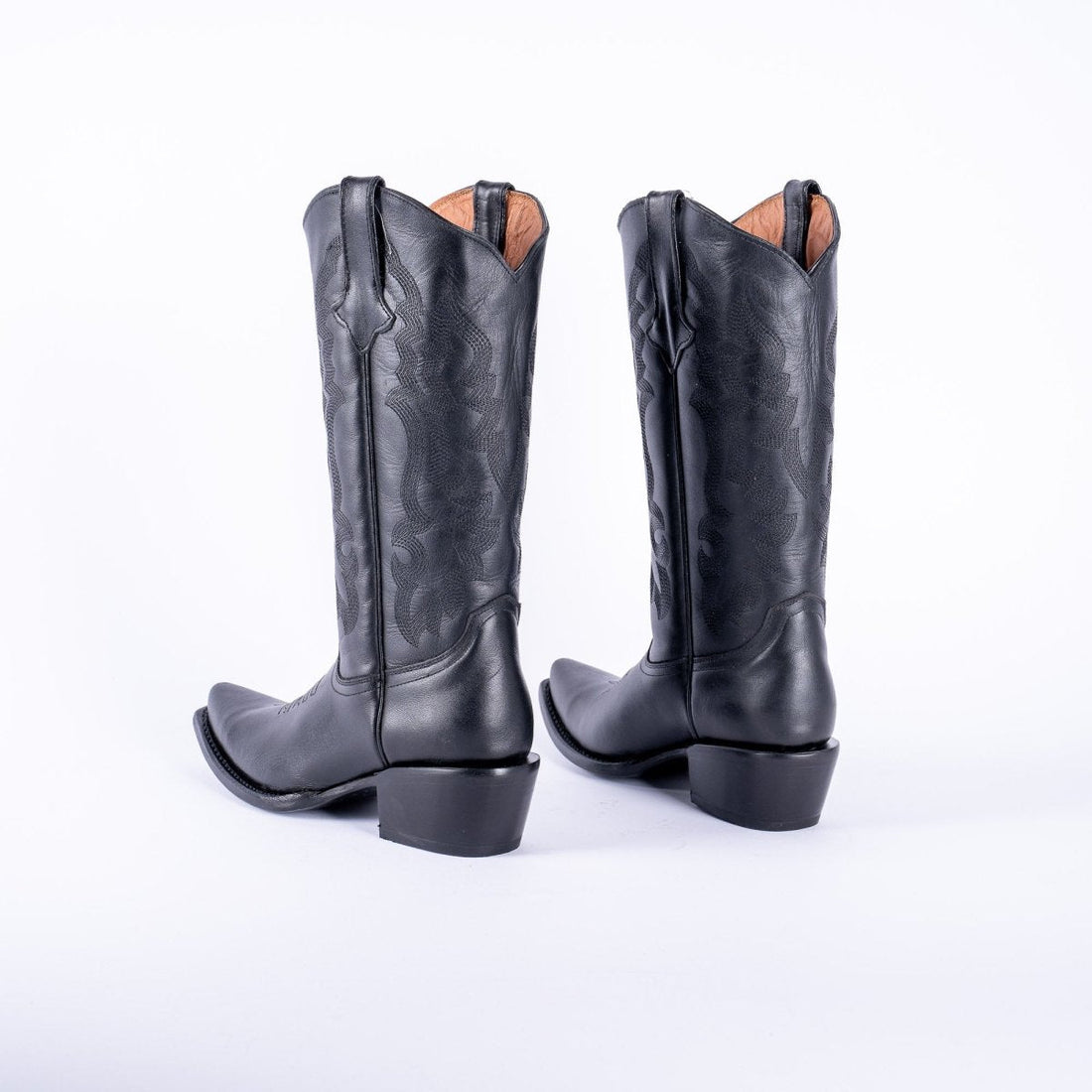 TANNER MARK WOMEN’S Dark Horse Classic Black Calf Cowgirl Boots Snip toe - Rancho Sementalvariable