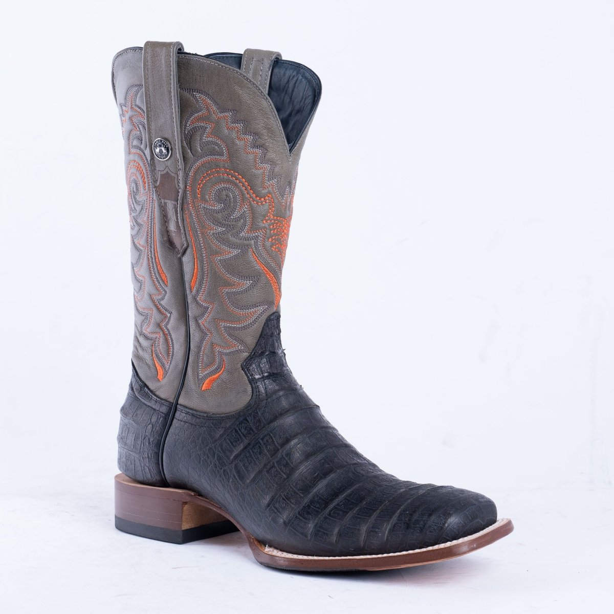 TANNER MARK MEN’S Caiman Belly Black Print Western Boots With Hybrid Sole - Rancho Sementalvariable