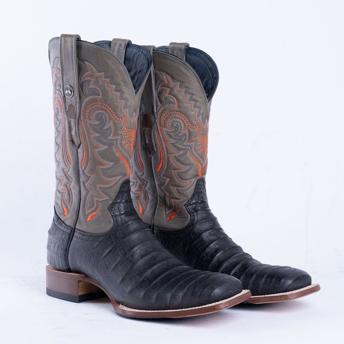TANNER MARK MEN’S Caiman Belly Black Print Western Boots With Hybrid Sole - Rancho Sementalvariable