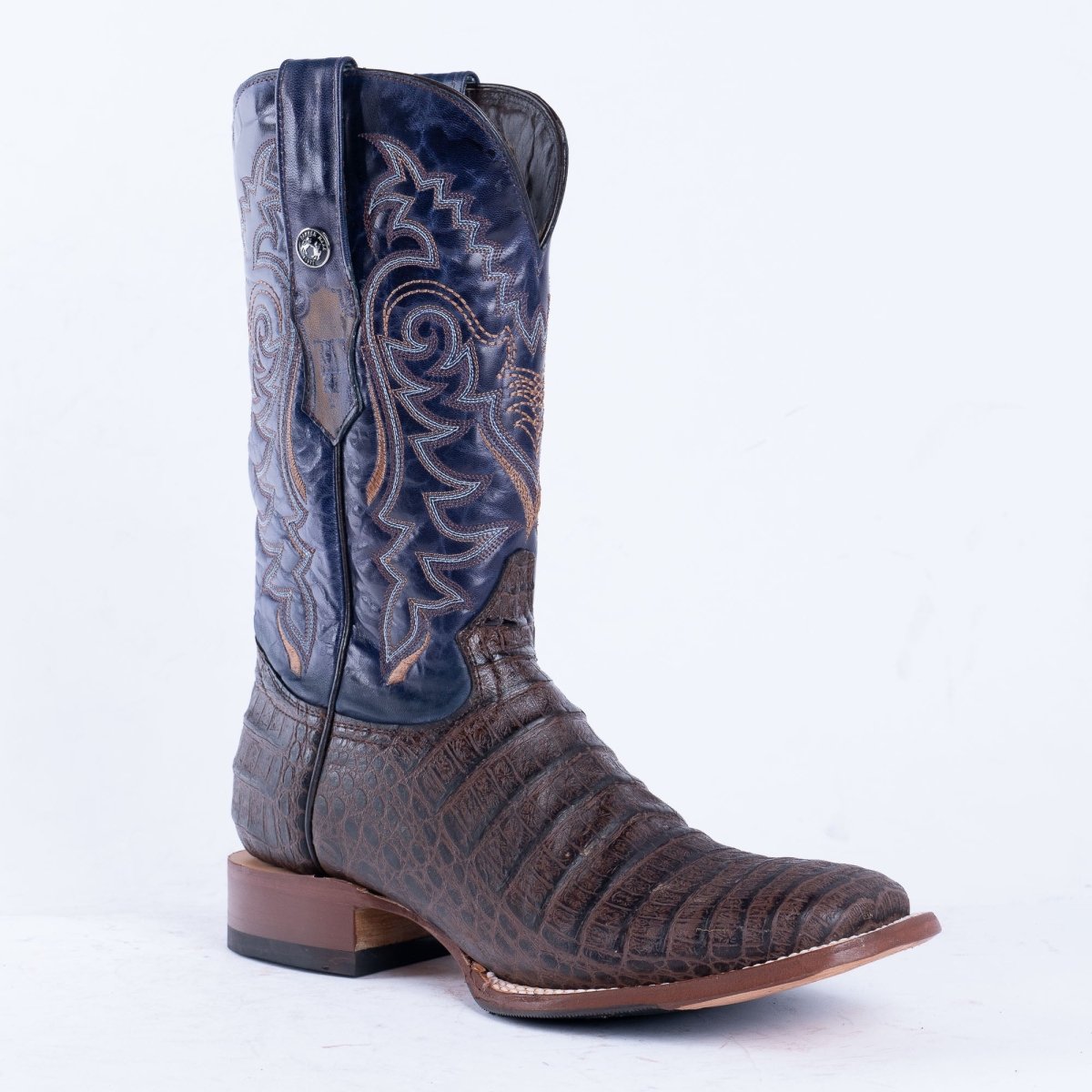 TANNER MARK MEN'S Caiman Belly Brown Western Boots Whit Hybrid Sole - Rancho Sementalvariable