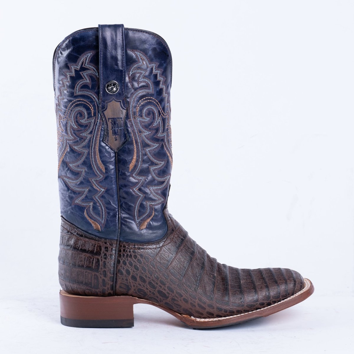 TANNER MARK MEN'S Caiman Belly Brown Western Boots Whit Hybrid Sole - Rancho Sementalvariable