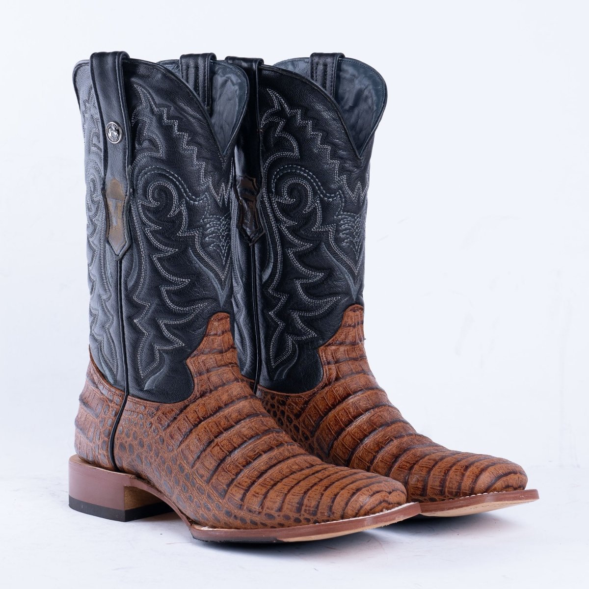 TANNER MARK MEN'S Caiman Belly Cognac Western Boots Whit Hybrid Sole - Rancho Sementalvariable