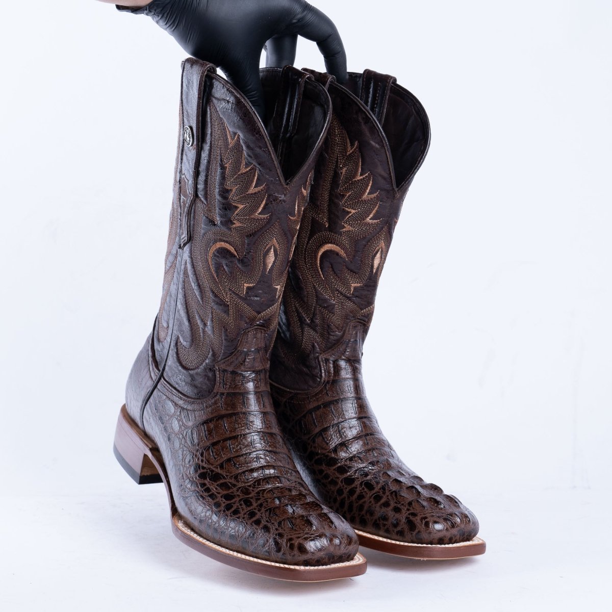 TANNER MARK MEN'S Croc Hornback Brown Print Western Boots - Rancho Sementalvariable