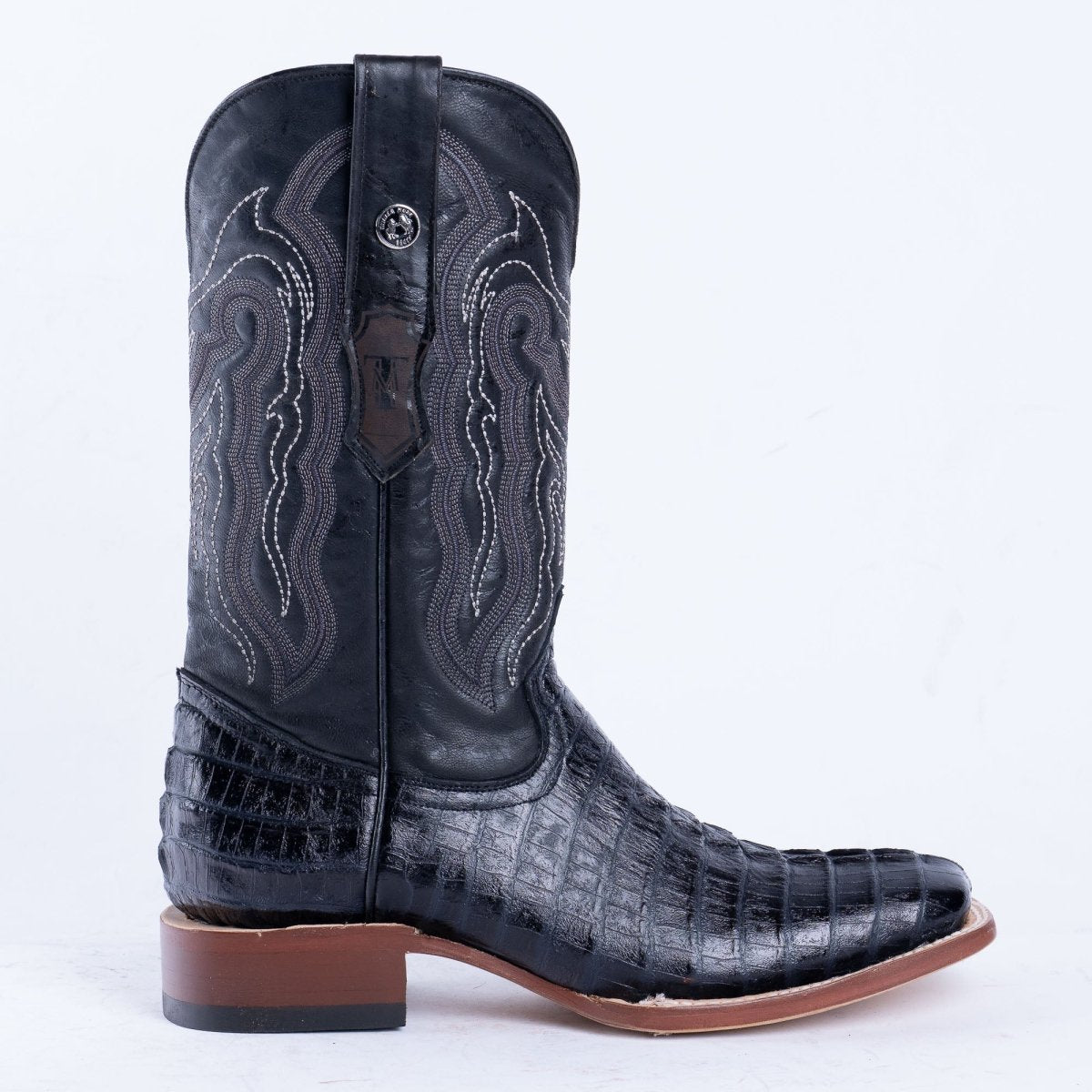 TANNER MARK MEN'S Croc Tail Black Print Western Boots - Rancho Sementalvariable