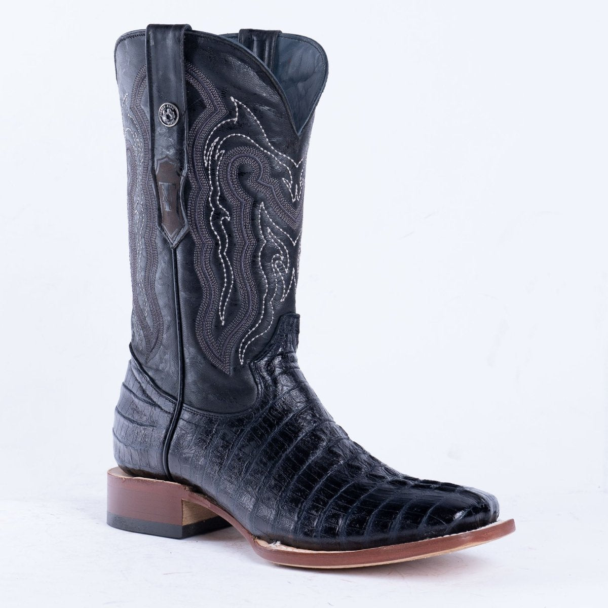 TANNER MARK MEN'S Croc Tail Black Print Western Boots - Rancho Sementalvariable