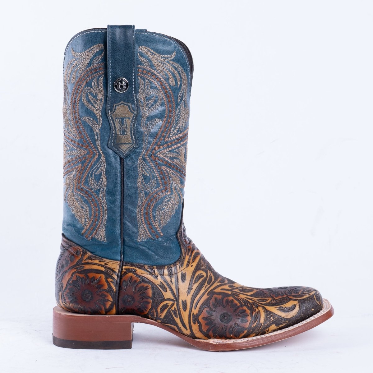 TANNER MARK MEN'S HandTooled Jungle Orix Western Boots - Rancho Sementalvariable