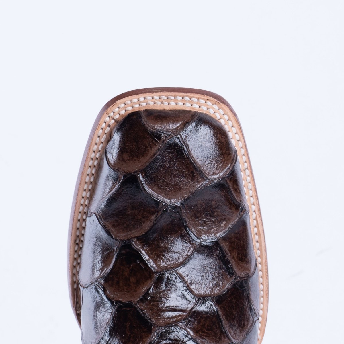 TANNER MARK MEN’S Monster Fish Brown Print Western Boots - Rancho Sementalvariable