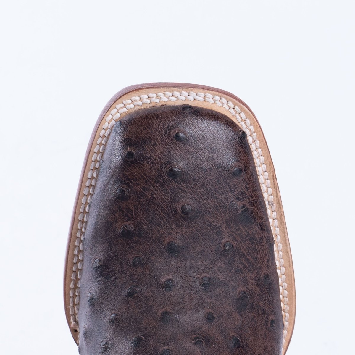 TANNER MARK MEN’S Ostrich Rustic Brown Print Western Boots - Rancho Sementalvariable