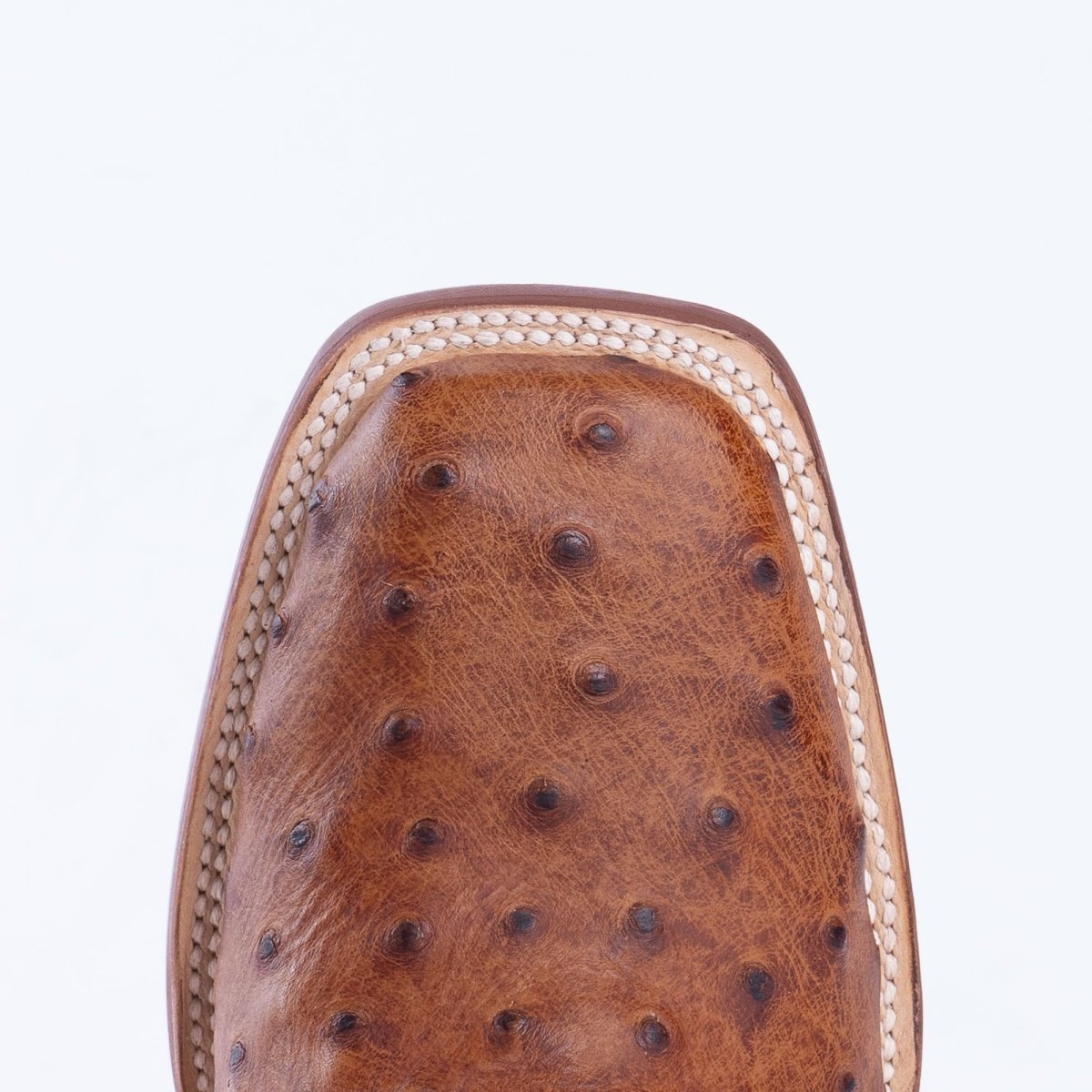 TANNER MARK MEN’S Ostrich Rustic Cognac Print Western Boots - Rancho Sementalvariable