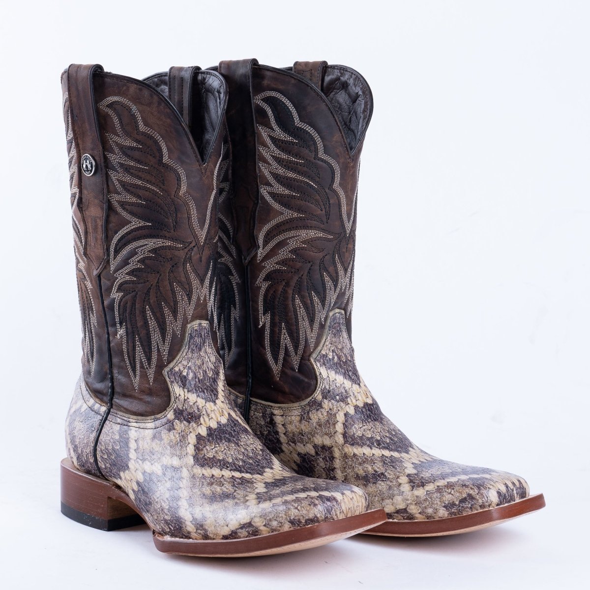 TANNER MARK MEN'S Rattle Snake Natural Print Western Boots - Rancho Sementalvariable