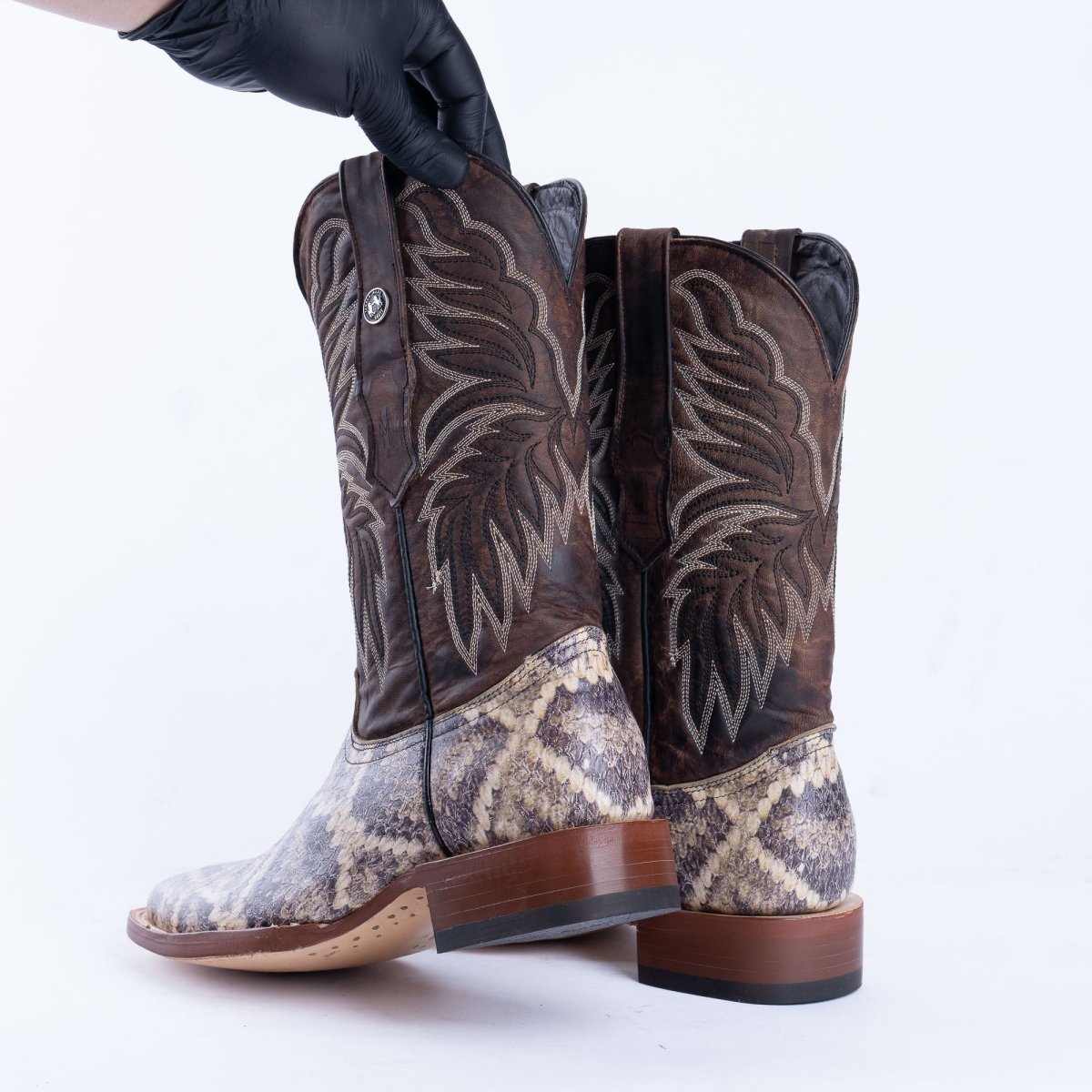 TANNER MARK MEN'S Rattle Snake Natural Print Western Boots - Rancho Sementalvariable