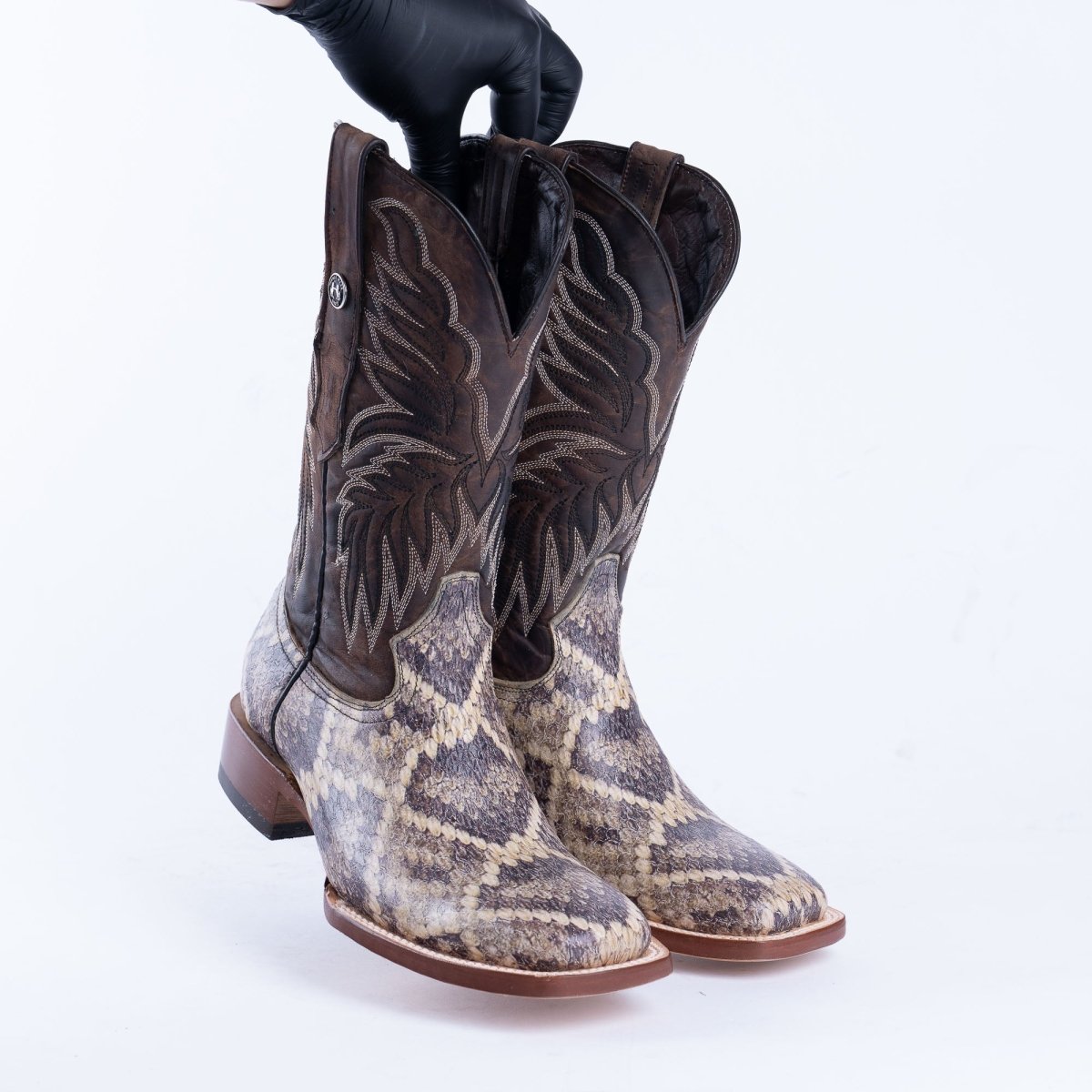 TANNER MARK MEN'S Rattle Snake Natural Print Western Boots - Rancho Sementalvariable