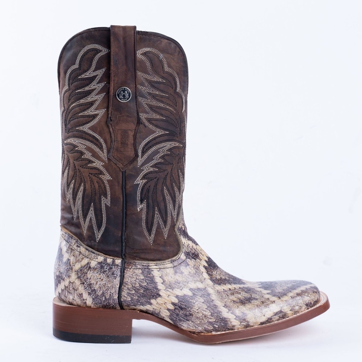 TANNER MARK MEN'S Rattle Snake Natural Print Western Boots - Rancho Sementalvariable