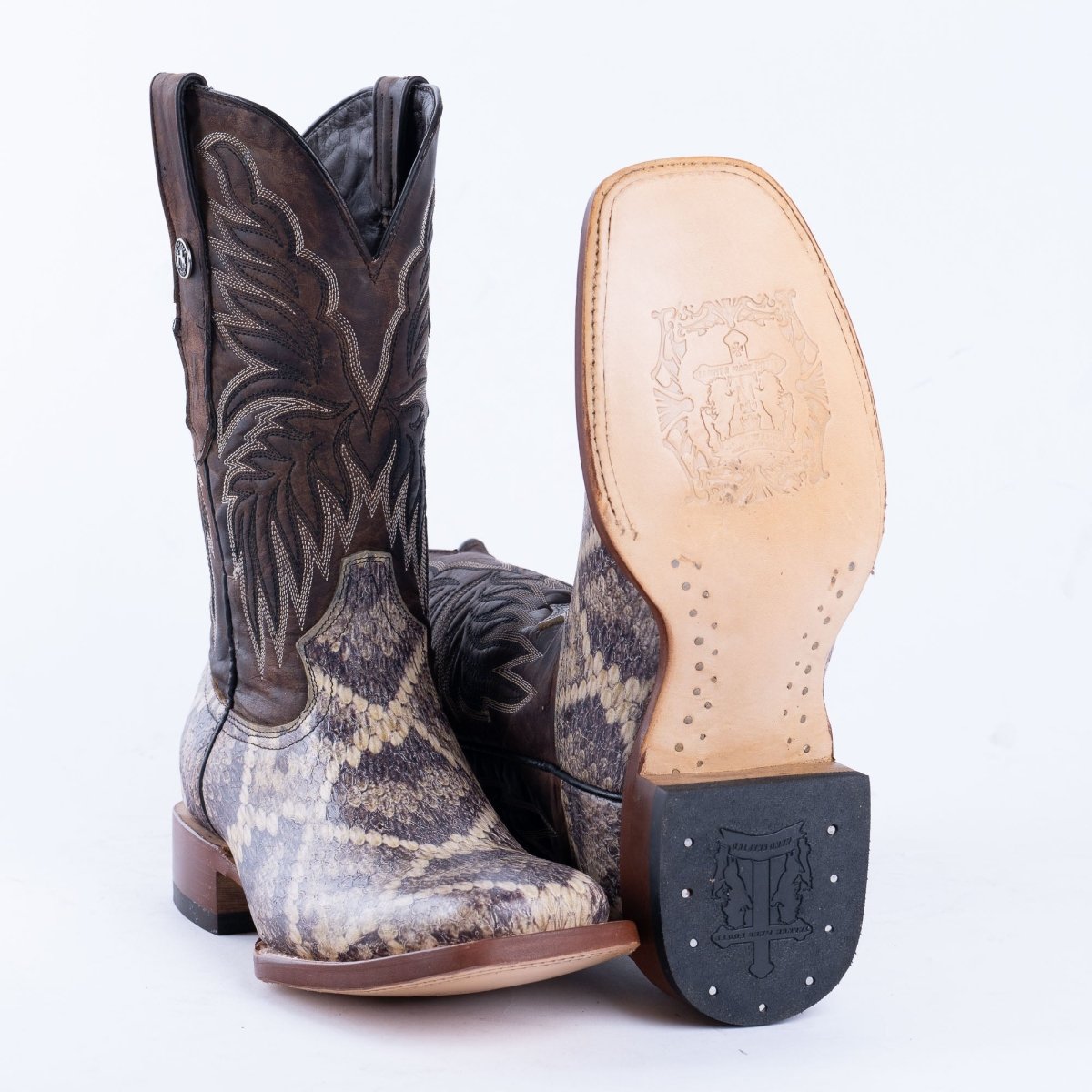 TANNER MARK MEN'S Rattle Snake Natural Print Western Boots - Rancho Sementalvariable