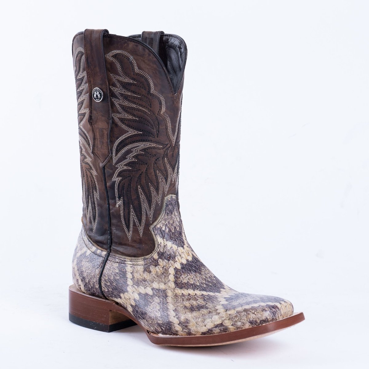 TANNER MARK MEN'S Rattle Snake Natural Print Western Boots - Rancho Sementalvariable